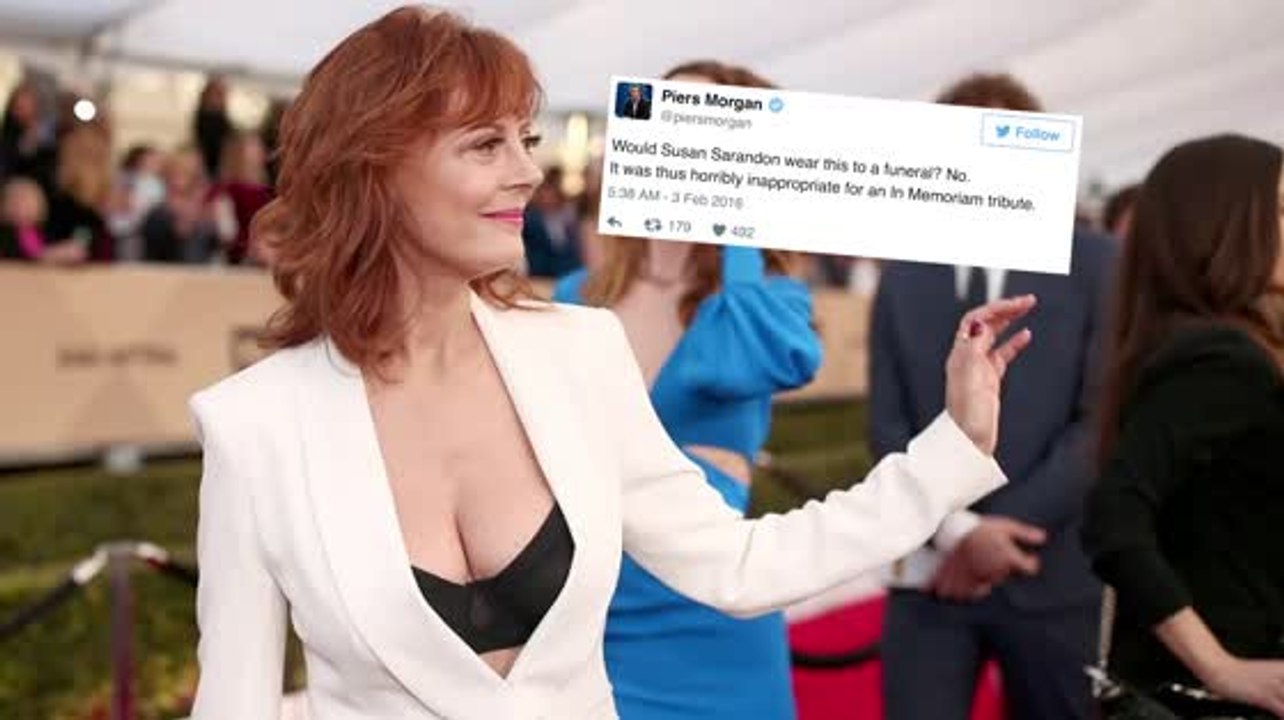 Piers Morgan attackiert Susan Sarandon wegen ihres Dekolletees bei den SAG Awards