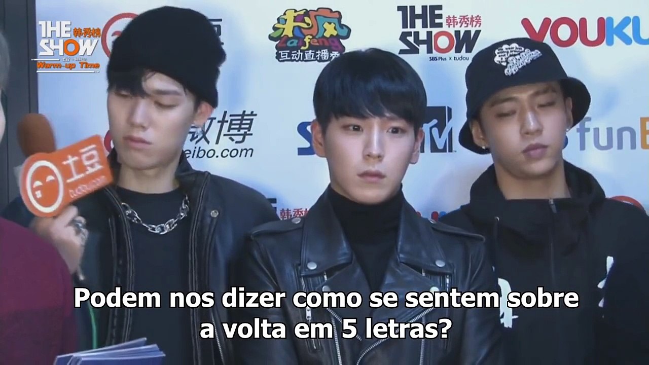 [151117] B.A.P - The Show (더쇼) Warm Up Time [LEGENDADO PT-BR]