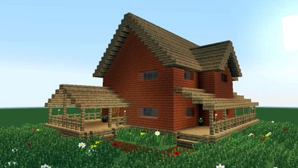 MINECRAFT  How to build big wooden house #2