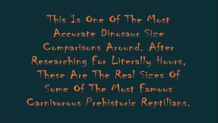 Dinosaur Size Comparison - Version #1