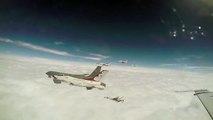 U.S. Air Force Thunderbirds F-16s Mid-Air Refueling