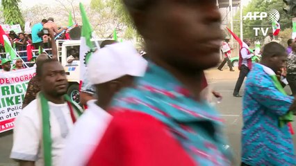 Nigerian workers march against electricity price rise