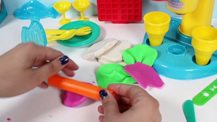 Dough Food Court Playset Play Doh Cooking Set Toy Food Playdoh Ice Cream & Desserts