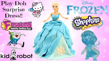 GIANT Frozen Elsa Play Doh Surprise Dress | Shopkins, Fash'ems, Adventure Time