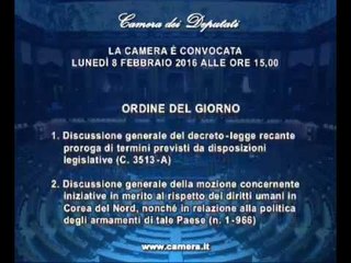 Roma - Camera - 17^ Legislatura - 564^ seduta (08.02.16)