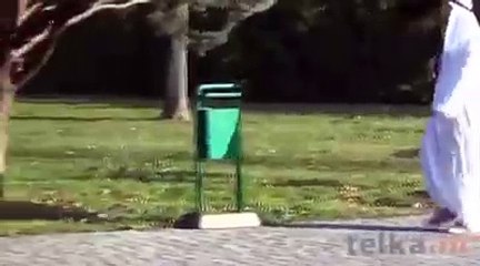 Arab with backpack bomb, crazy prank in Croatia