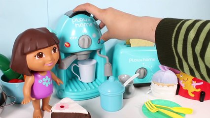 Dora The Explorer Coffee Maker & Toaster Play@Home Cooking Set Kitchen Appliance Set Toy Food