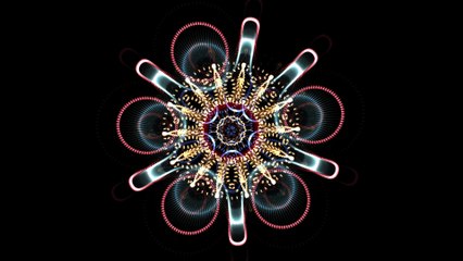 4K Special Neon Magic Star Effect Motion Background 2160p