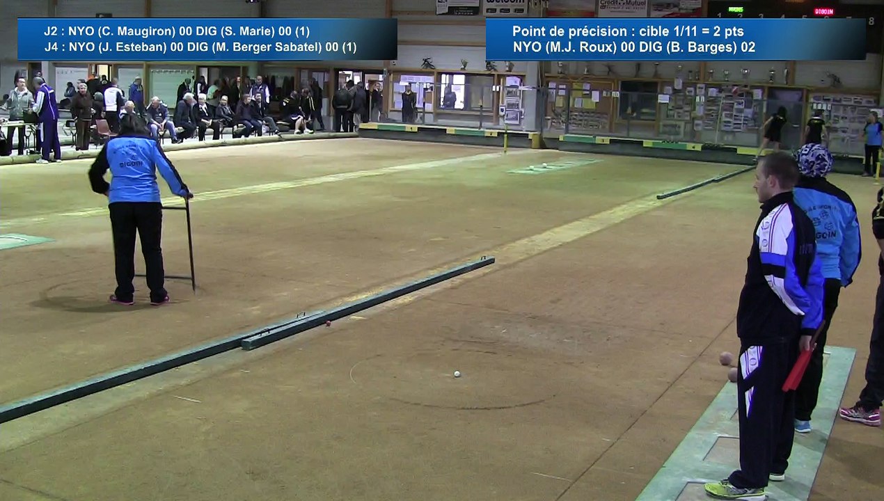 Point de précision, second tour, Club Elite Féminin, J9, Nyons vs Digoin, Sport Boules, saison 2015-2016