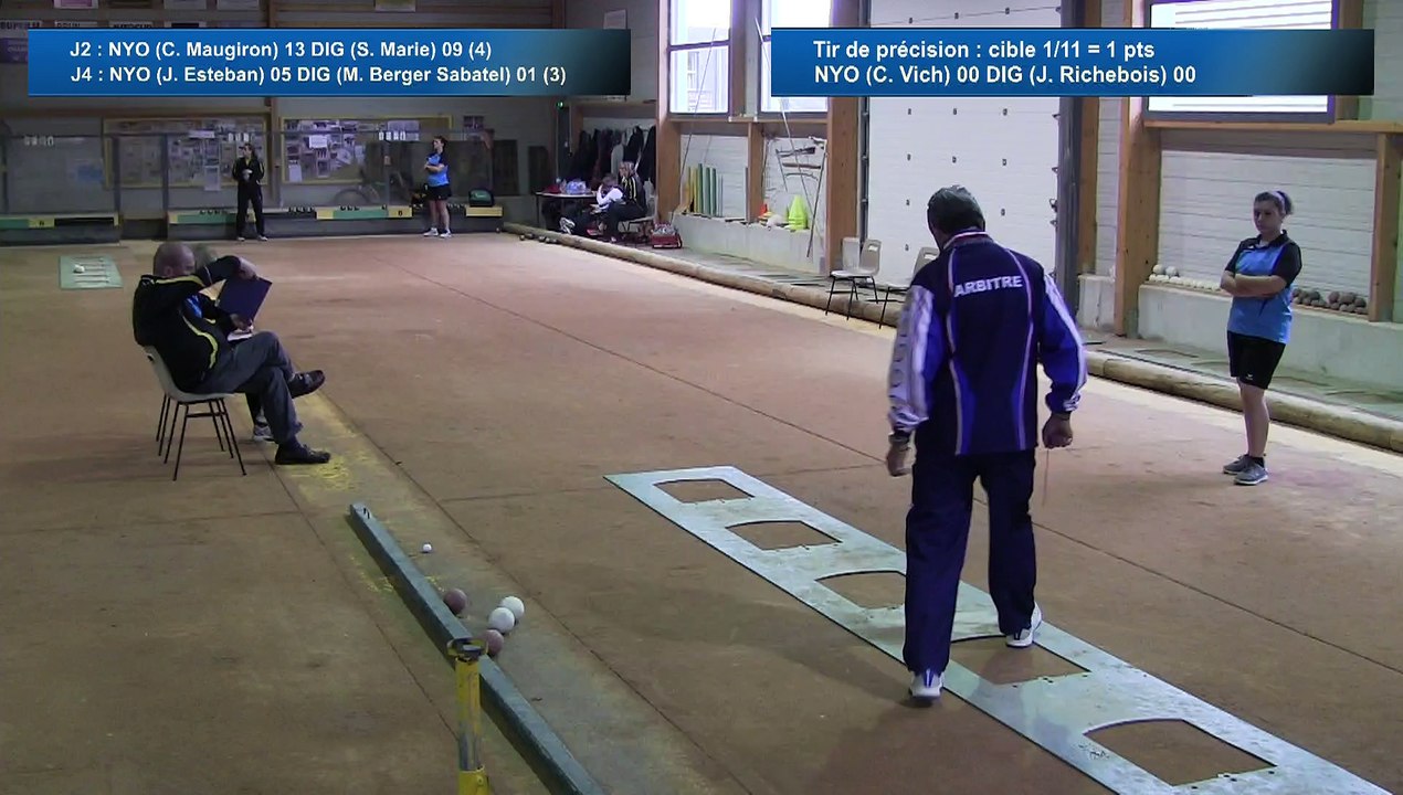 Tir de précision, second tour, Club Elite Féminin, J9, Nyons vs Digoin, Sport Boules, saison 2015-2016