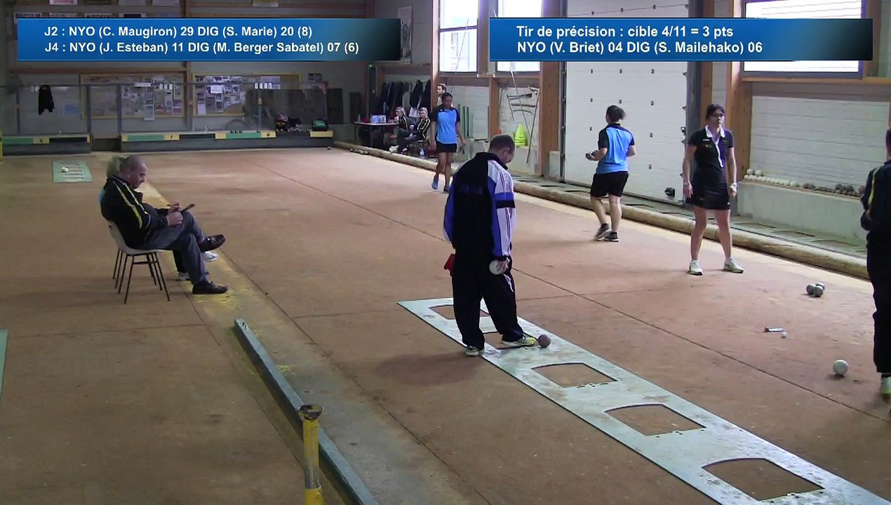Tir de précision 2, second tour, Club Elite Féminin, J9, Nyons vs Digoin, Sport Boules, saison 2015-2016