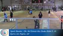 Tir rapide en double, troisième tour, Club Elite Féminin, J9, Nyons vs Digoin, Sport Boules, saison 2015-2016