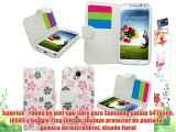 Samrick - Funda de piel tipo libro para Samsung Galaxy S4 i9500 i9505 y Google Play Edition