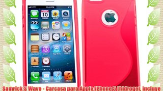 Samrick S Wave - Carcasa para Apple iPhone 5 (hidrogel incluye protector de pantalla gamuza