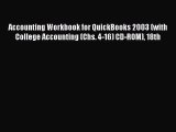 (PDF Download) Accounting Workbook for QuickBooks 2003 (with College Accounting (Chs. 4-16)
