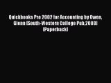 (PDF Download) Quickbooks Pro 2002 for Accounting by Owen Glenn [South-Western College Pub2003]