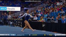 UCLA Gymnast executes Floor Routine on Whip Nae Nae Song during Contest