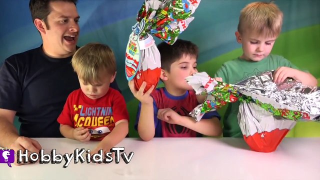 Worlds Biggest REAL KINDER MAXI Chocolate Surprise Egg! + IronMan Egg by HobbyKidsTV