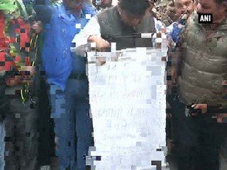 MCD workers protest outside Kapil Mishra's residence