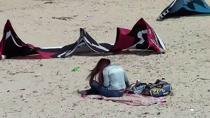 Кайтсерфинг трюки в Бари, Италии Адриатическое море ☼ Kaytserfing.Vindserfing Italian Adriatic Sea