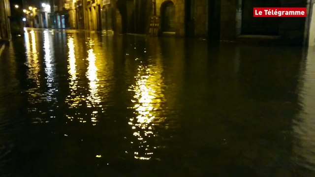 Quimper. L'Odet est sortie de son lit ce matin