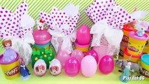 Peppa pig Frozen Spiderman Kinder surprise eggs Play doh Minnie Mouse Play doh eggs