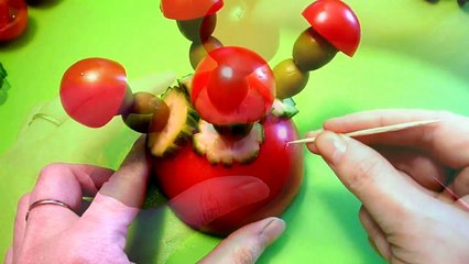 Грибы из помидор и маслин! Мухоморы! Mushrooms of tomatoes and olives