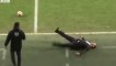 Graham Westley Pretends To Be Knocked Out - West Brom v. Peterborough 2016 FA Cup