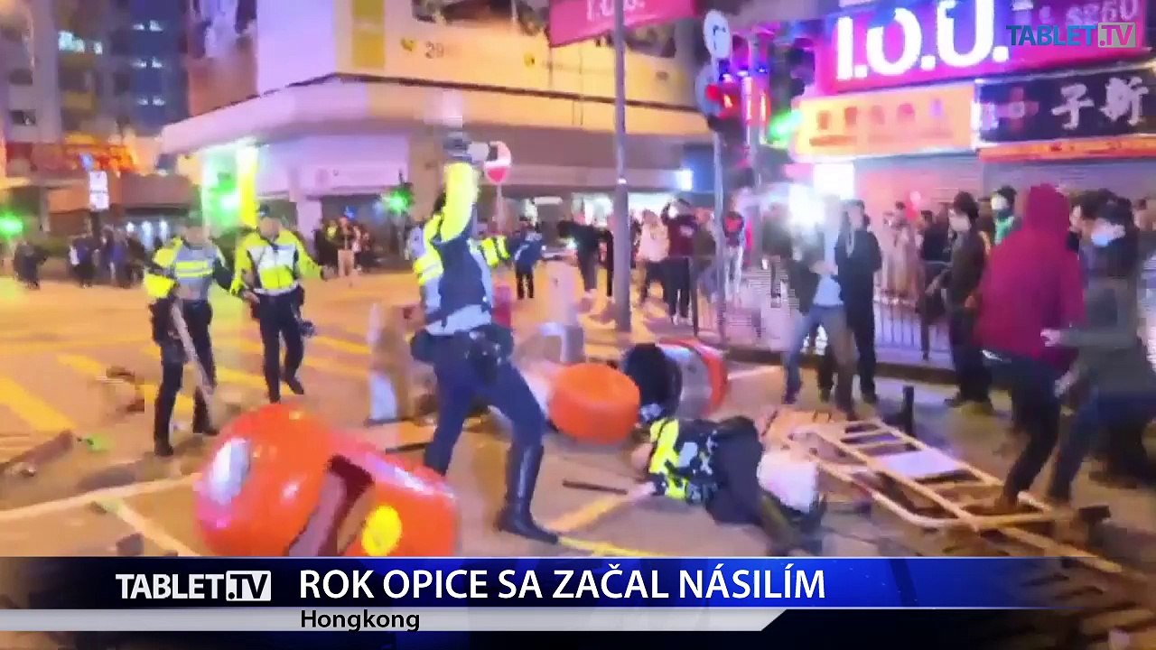 Oslavy príchodu nového roka v Hongkongu sprevádzalo násilie