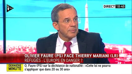 : Mariani évoque le nuage de Tchernobyl pour expliquer que les réfugiés ne vont pas s'arrêter aux frontières