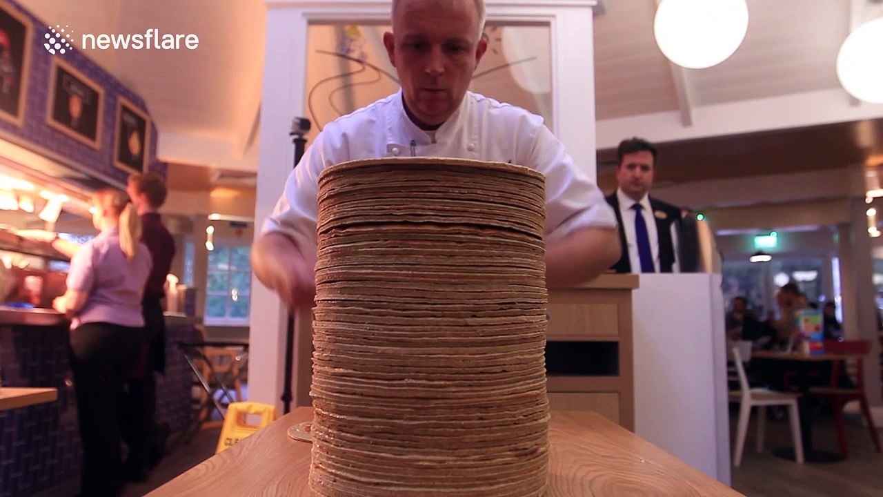Guinness World Record for highest stack of pancakes - video Dailymotion