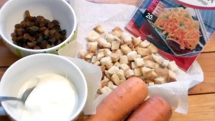 САЛАТ с СУХАРИКАМИ и ИЗЮМОМ. Опа! Как быстро!