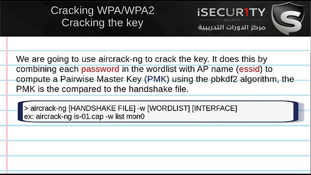 25 WPA Cracking - Cracking the Key using a Wordlist Attack