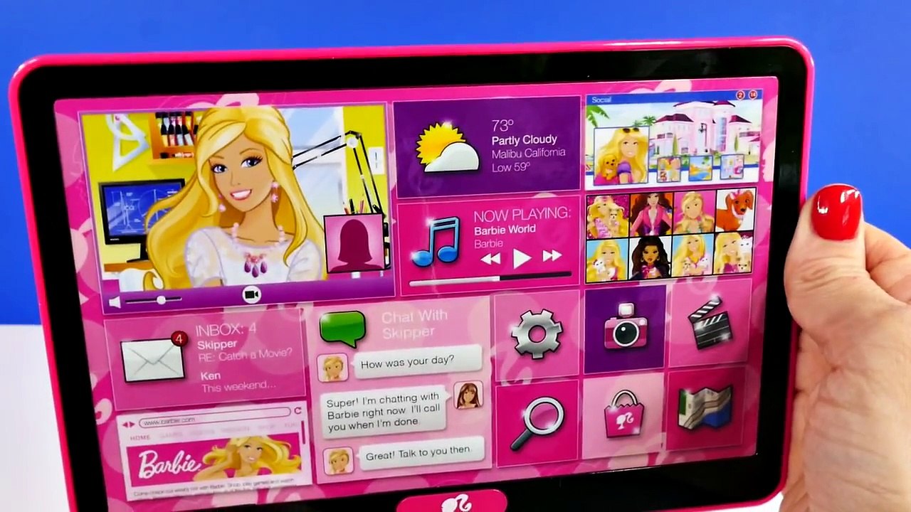 Barbie Glam Tablet 60+ Barbie Phrases - Music Photo Video Map Shopping  Electronic Kid Toys DCTC - Dailymotion Video