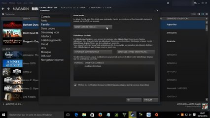 Tuto Steam : activer le contrôle partental