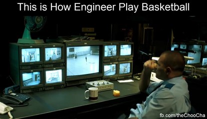 Fou Rire: Regardez comment un Ingenieur Joue au Basket... Incroyable