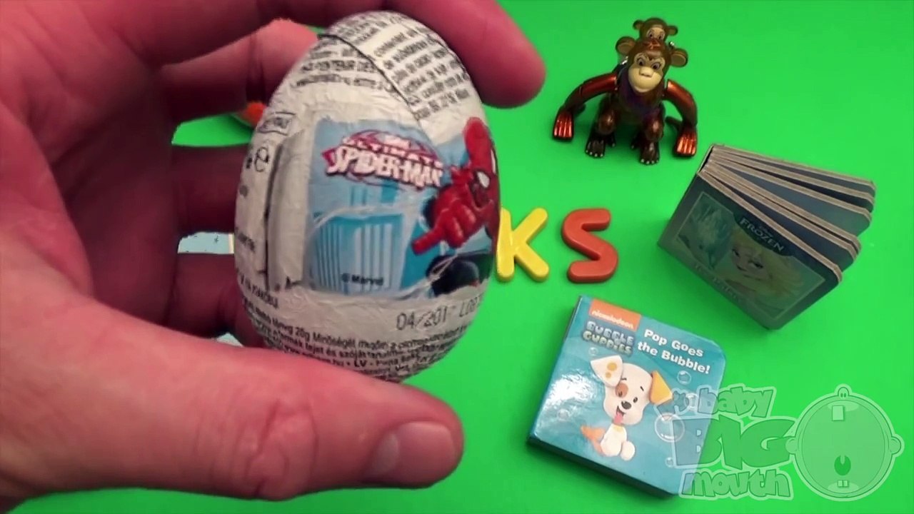 Spider-Man Surprise Egg Learn-A-Word! Spelling Back to School Words! Lesson12