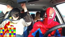 Superheroes Dancing: Spiderman Batman Disney Frozen Elsa Anna in Real Life