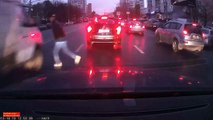 NEW Unlucky Russian Guy hit by the Truck once crossing the road. Watch only in Russia 2013