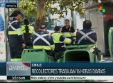 Recolectores de basura chilenos exigen mejores condiciones laborales