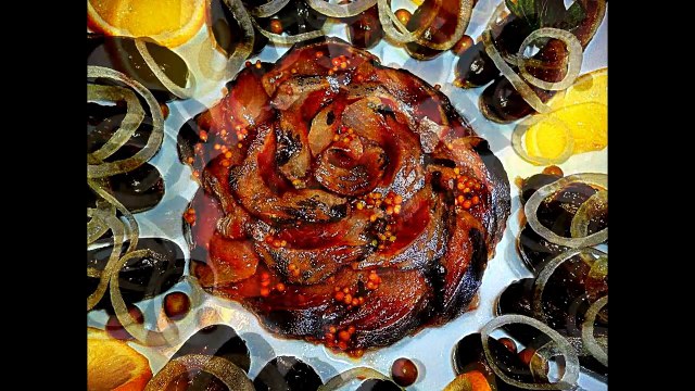 Украшения из сельди! Оформление тарелки! Flower of fish! Decoration of plates!