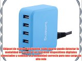 Lumsing® Cargador de mesa Wall charger Cargador USB (5 puertos USB iSmart 40W 5V/8A) Carga