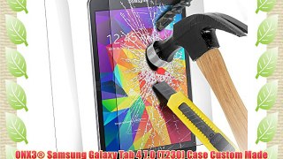 ONX3® Samsung Galaxy Tab 4 7.0 (T230) Case Custom Made Protectores de pantalla de cristal templado