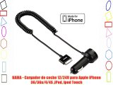 HAMA - Cargador de coche 12/24V para Apple iPhone 3G/3Gs/4/4S iPod ipod Touch