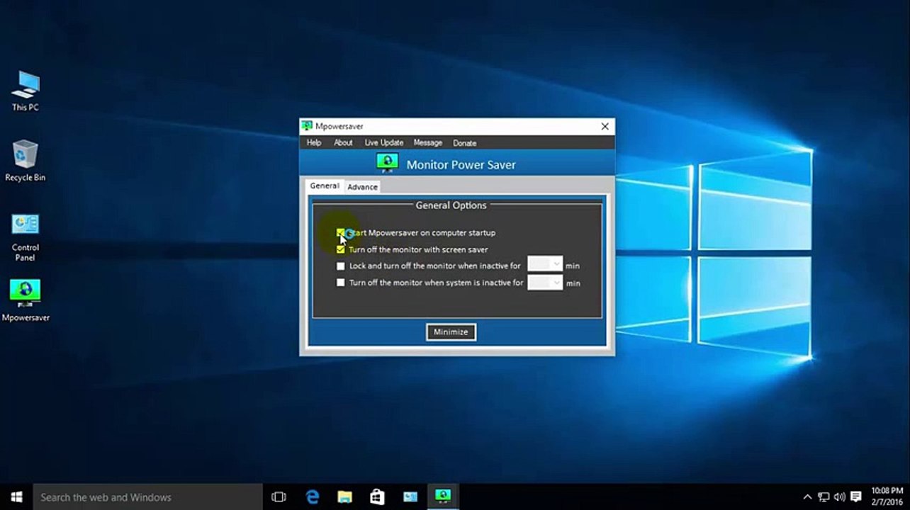 How To Turn Off Automatically The Monitor.