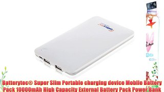 Batterytec® Super Slim Portable charging device Mobile Battery Pack 10000mAh High Capacity