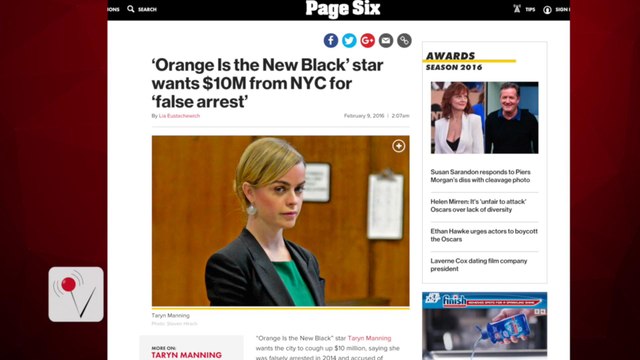 'OITNB' Star Taryn Manning Sues NYPD for Millions