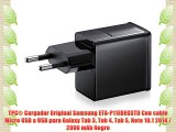 TPC® Cargador Original Samsung ETA-P11EBEGSTD Con cable Micro USB a USB para Galaxy Tab 3 Tab