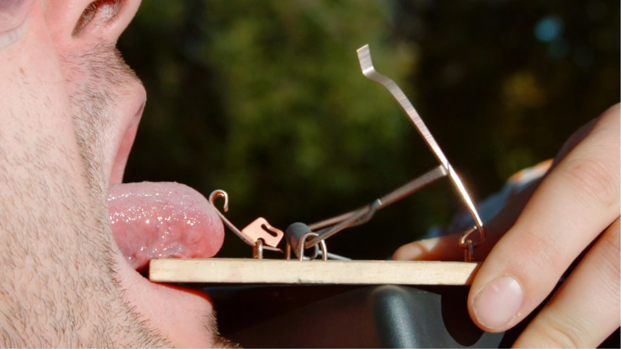 Slow motion : Il déclenche un piège à souris avec sa langue