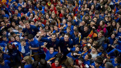 FCB Basket: Visita a la Escola Sant Joan Bosco [ESP]